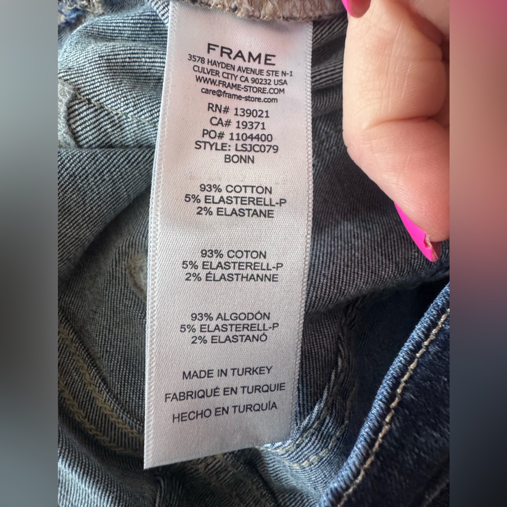 FRAME Le Skinny De Jeanne Crop Jeans Size 28 - Picture 8 of 9